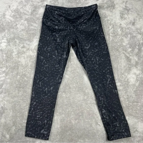 Lululemon Leggings Womens 4 Wunder Under Crop II Full-On Luon Star Crushed Gym - Picture 4 of 9